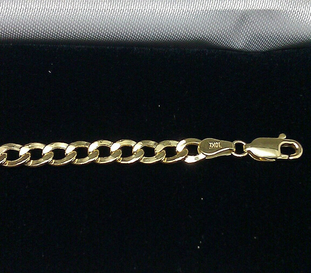 10k yellow gold 6 inch long rope id baby bracelet